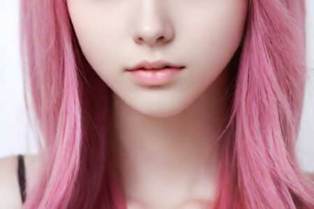 AI girl with pink hair wallpaper