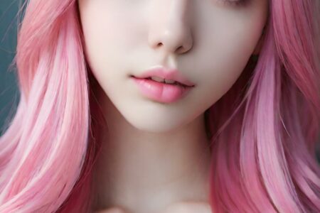 AI girl with pink hair wallpaper