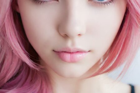 AI girl with pink hair wallpaper