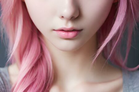 AI girl with pink hair wallpaper