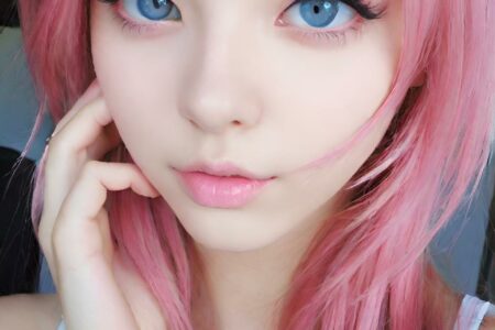 AI girl with pink hair wallpaper