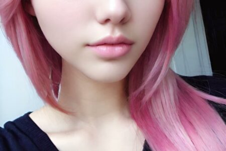 AI girl with pink hair wallpaper