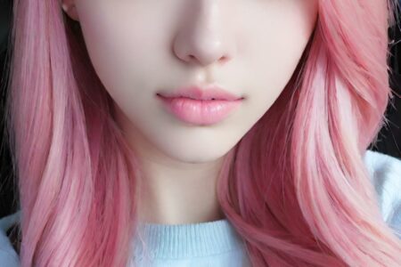 AI girl with pink hair wallpaper
