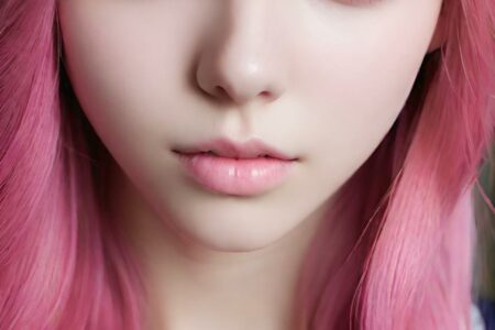 AI girl with pink hair wallpaper