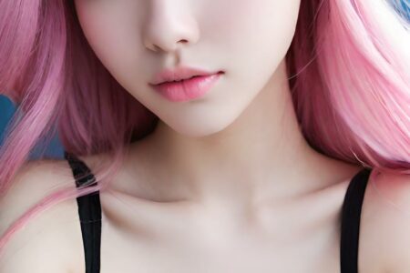AI girl with pink hair wallpaper