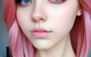 AI girl with pink hair wallpaper