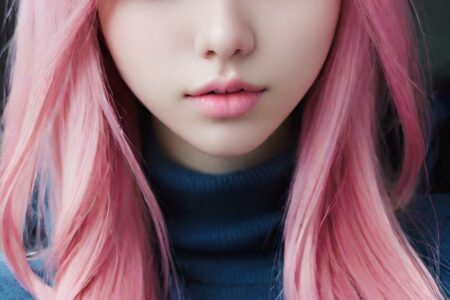AI girl with pink hair wallpaper