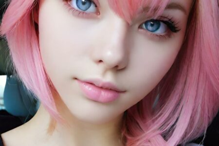 AI girl with pink hair wallpaper