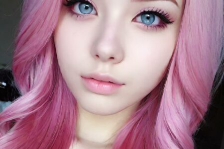 AI girl with pink hair wallpaper