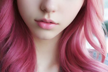 AI girl with pink hair wallpaper
