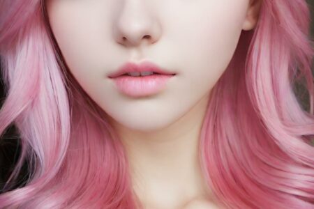 AI girl with pink hair wallpaper