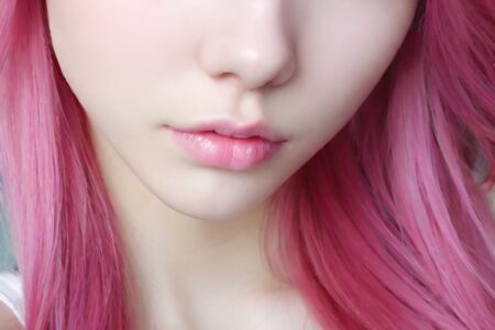 AI girl with pink hair wallpaper
