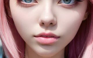 AI girl with pink hair wallpaper
