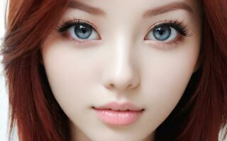 AI girl with red hair wallpaper