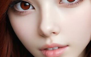 AI girl with red hair wallpaper