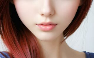 AI girl with red hair wallpaper