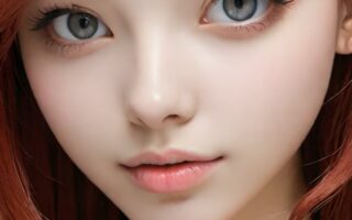 AI girl with red hair wallpaper
