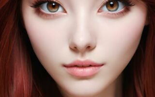 AI girl with red hair wallpaper