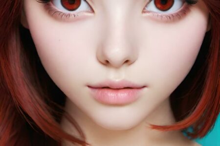 AI girl with red hair wallpaper