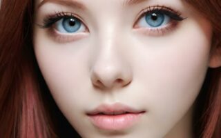 AI girl with red hair wallpaper