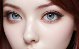 AI girl with red hair wallpaper