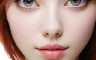 AI girl with red hair wallpaper