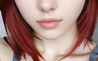 AI girl with red hair wallpaper