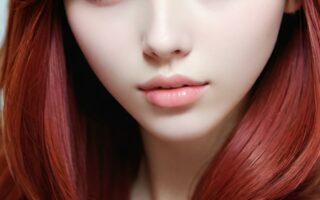 AI girl with red hair wallpaper