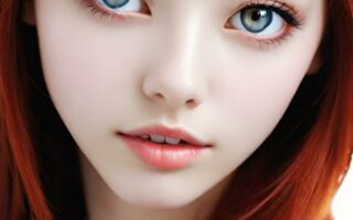 AI girl with red hair wallpaper