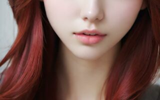 AI girl with red hair wallpaper