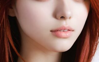 AI girl with red hair wallpaper